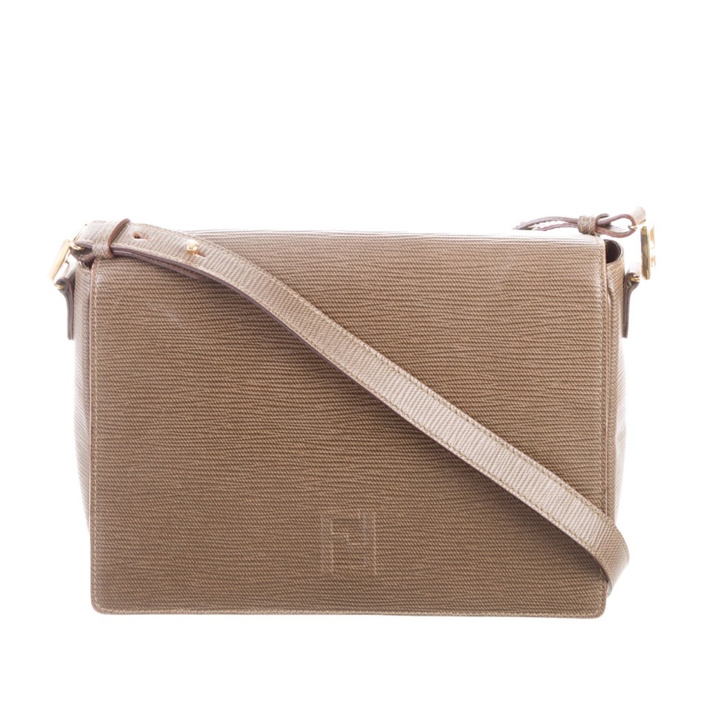 VGUC VINTAGE AUTHENTIC Fendi Embossed leather messenger bag